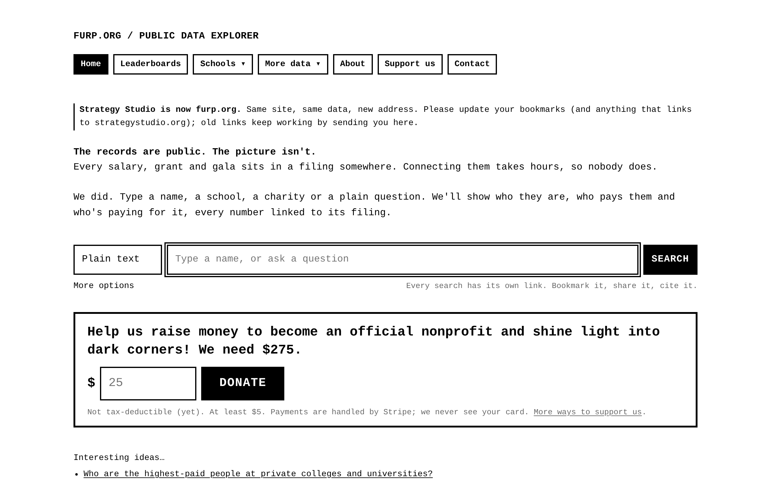Public Data Explorer (Strategy Studio) product preview