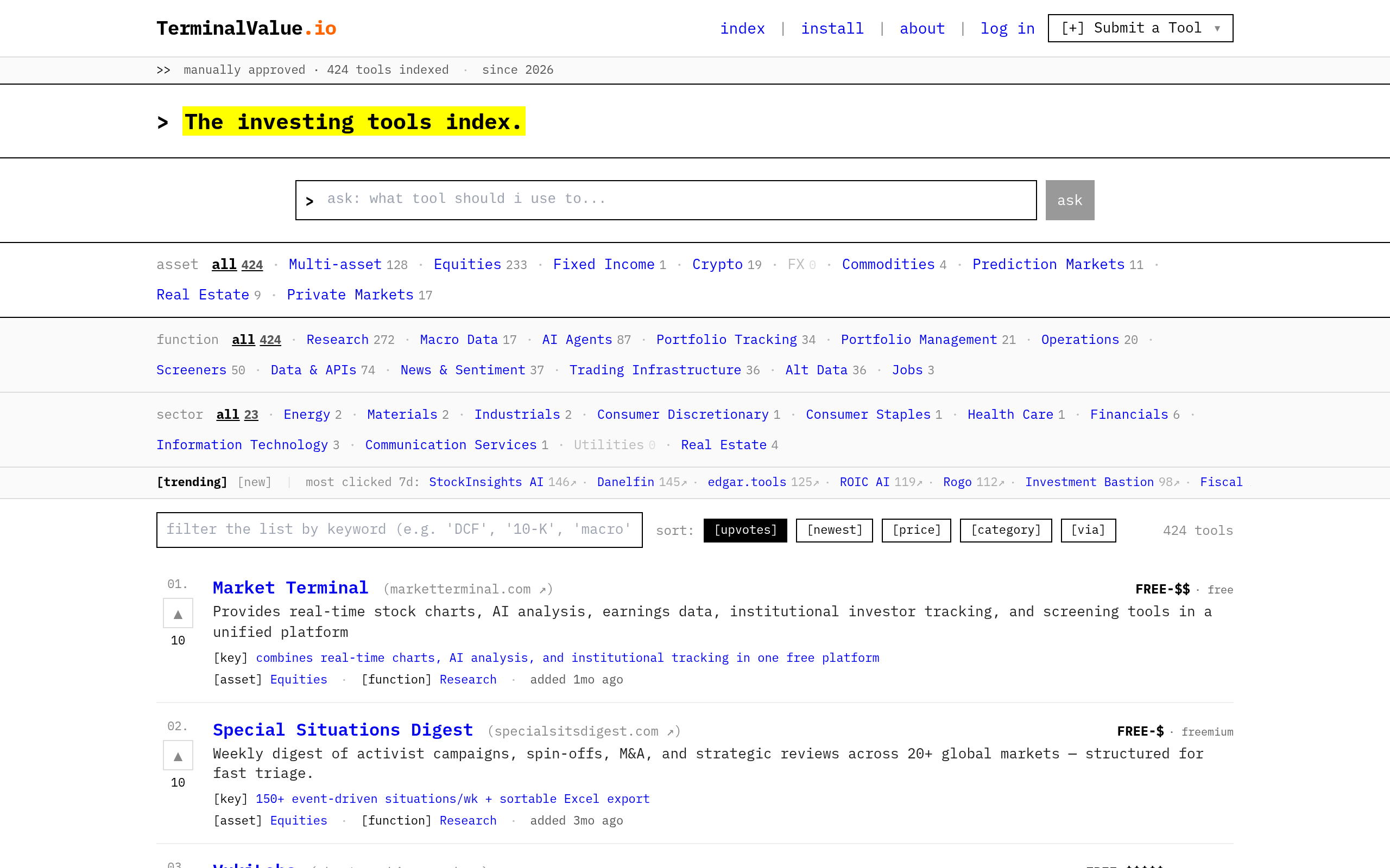 TerminalValue product preview